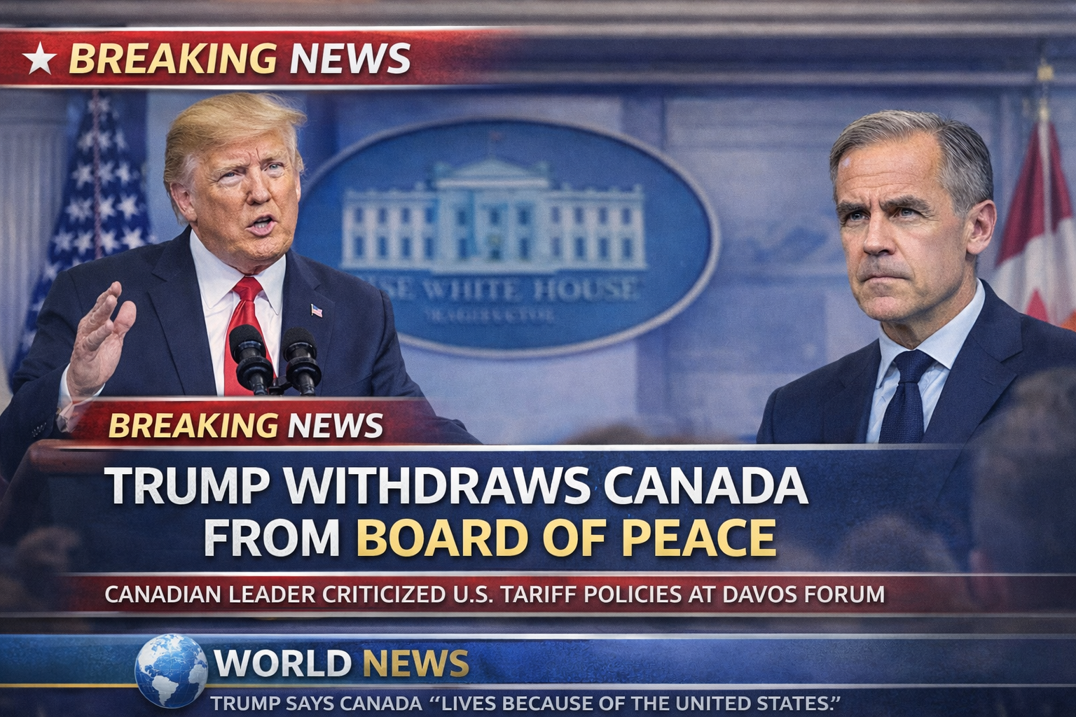 Donald Trump pulls Canada out of proposed Board of Peace after Davos clash